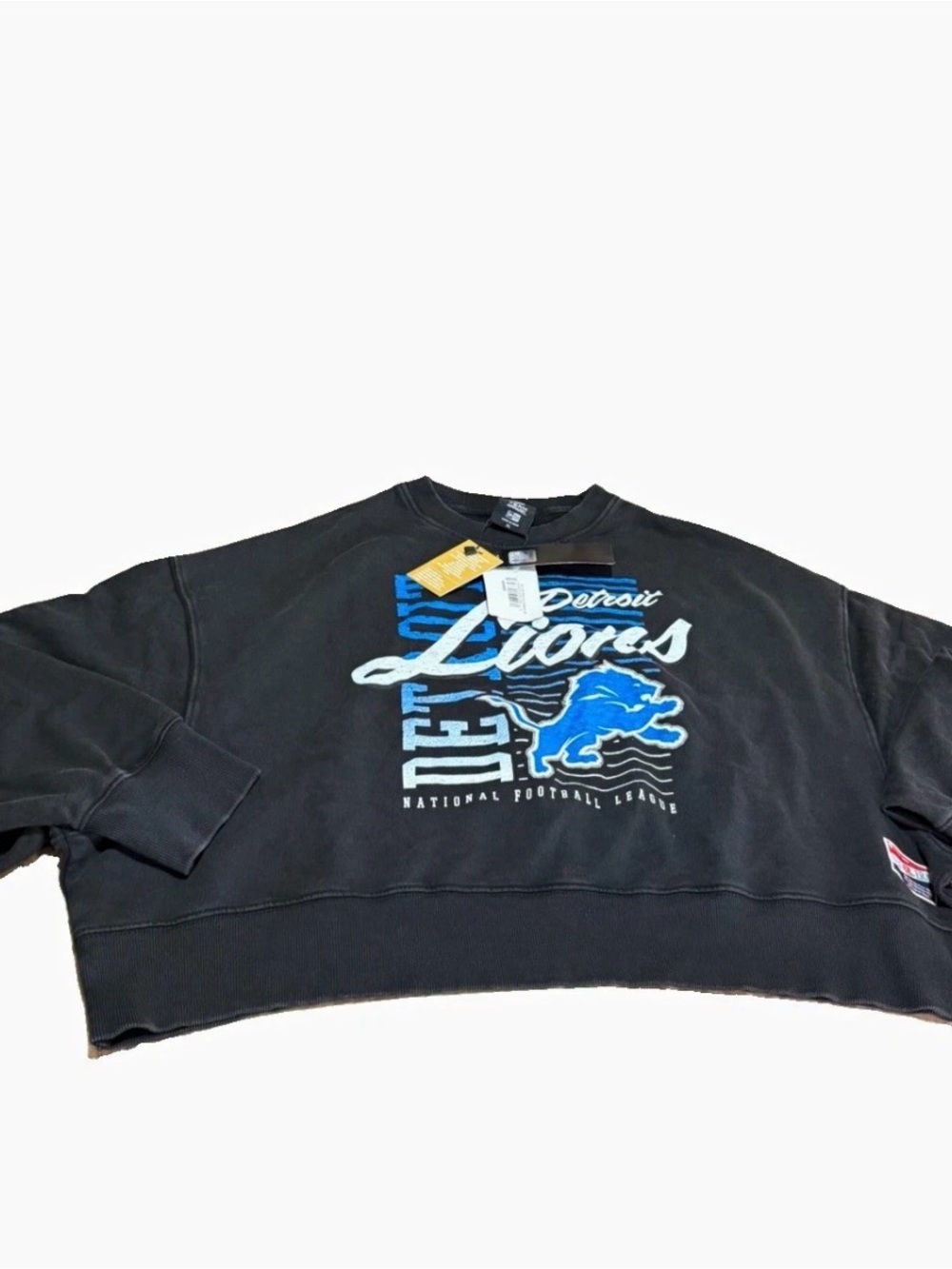 Detroit Lions New Era Women’s Washed Graphic Crewneck Sweatshirt XL NWT